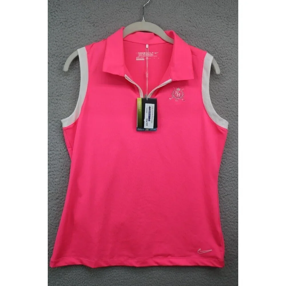 Nike Golf Bright Pink Dri-Fit Sleeveless Tunic-Size Medium-New with Tags-Golf